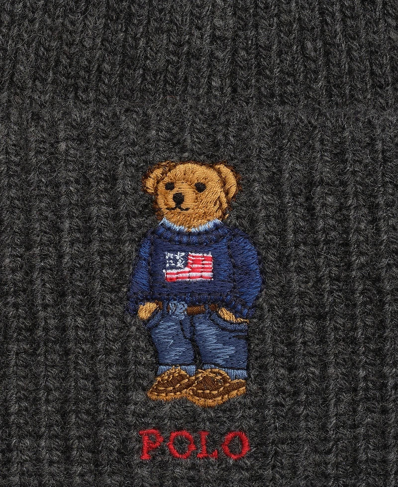 Polo Ralph Lauren Men's Solid Flag Bear Beanie