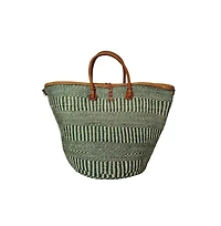Evergreen Wholeness Handmade Sisal Straw Basket Tote
