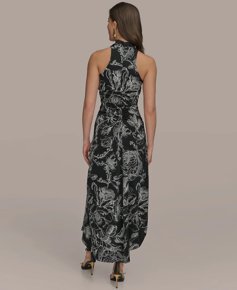 Donna Karan New York Women's Cowl Neck Midi Dress