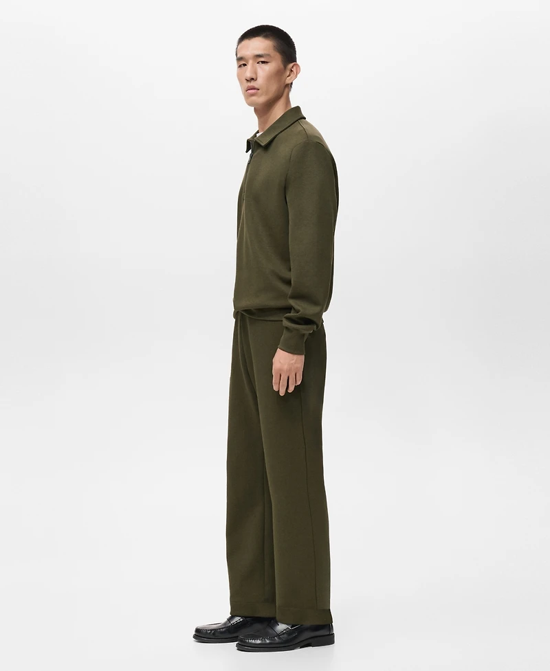 Mango Men's Regular-Fit Zipper-Neck Sweatshirt