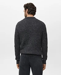 Mango Men's Cotton Polo-Neck Sweater