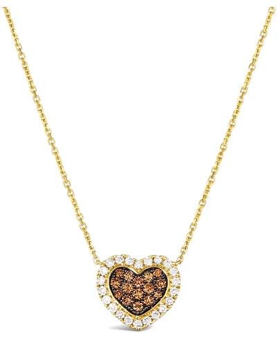 Le Vian Chocolate Diamond (0.34 ct. t.w.) & Nude Diamond (0.30 ct ct. t.w.) Pendant Necklace in 14K Honey Gold