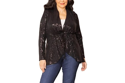 Kiyonna Plus Glitz and Glam Sequin Cardigan