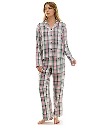 Roudelain Women's 2-Piece Plaid Top and Pants Set