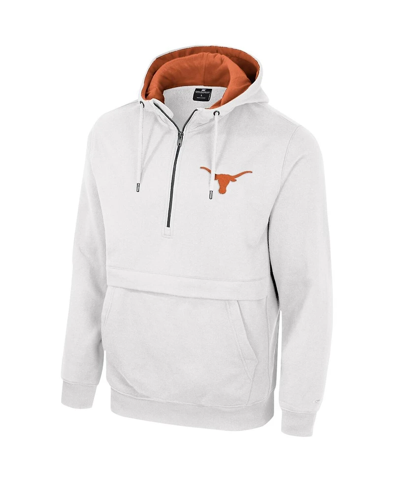 Colosseum Men's White Texas Longhorns Half-Zip Hoodie