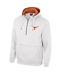 Colosseum Men's White Texas Longhorns Half-Zip Hoodie