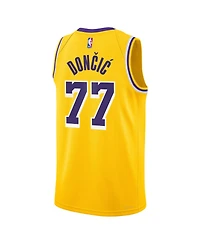 Nike Men's and Women's Luka Doncic Gold Los Angeles Lakers Swingman Jersey - Icon Edition