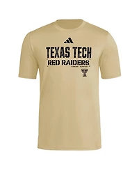 Adidas Men's Natural Texas Tech Red Raiders 2025 Military Appreciation Pre-Game Aeroready T-Shirt