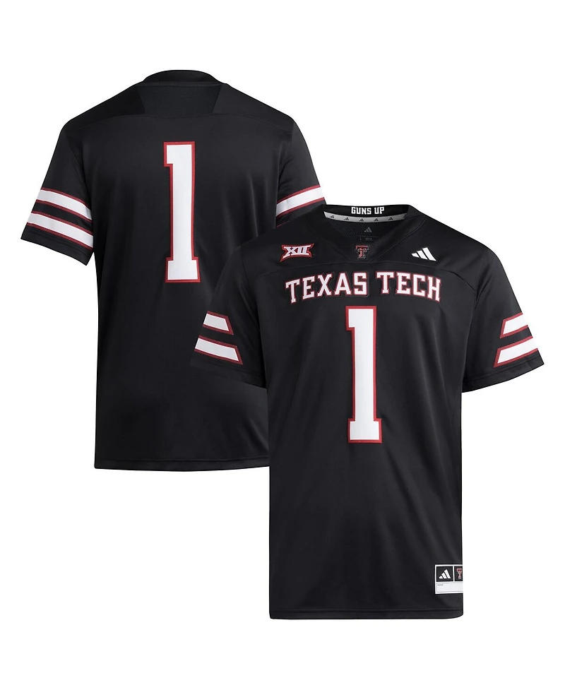 Adidas Men's 1 Black Texas Tech Red Raiders Premier Jersey