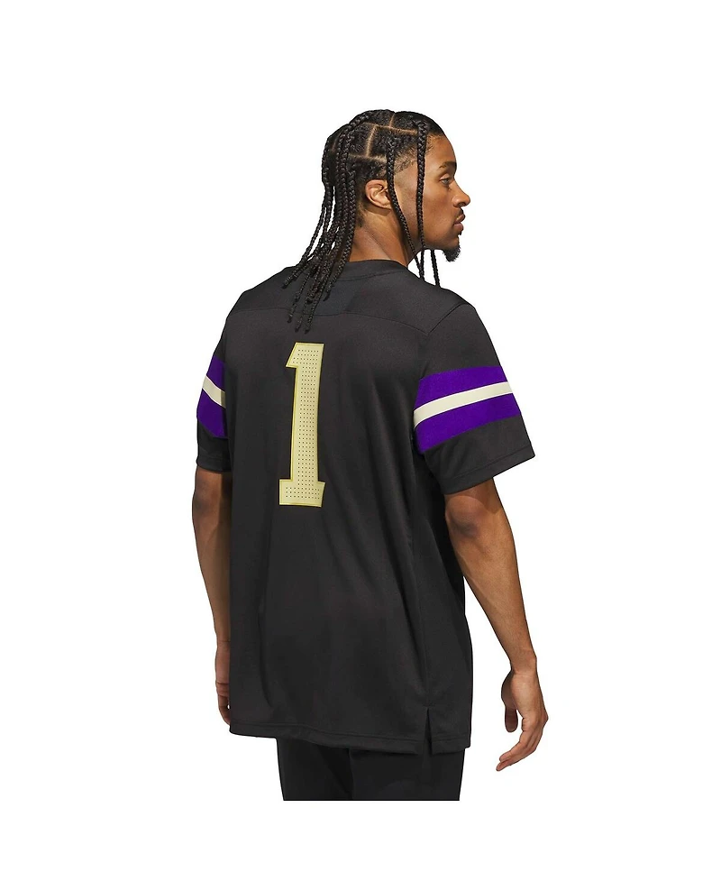 Adidas Men's 1 Black Washington Huskies Premier Strategy Jersey