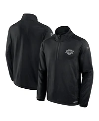 Fanatics Men's Black Los Angeles Kings Authentic Pro Rink Quarter-Zip Sweatshirt