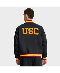 Nike Men's Black Usc Trojans Legacy Full-Snap Bomber Jacket