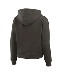 Wear by Erin Andrews Women's Pewter Tampa Bay Buccaneers Waffle Hoodie Pullover Top