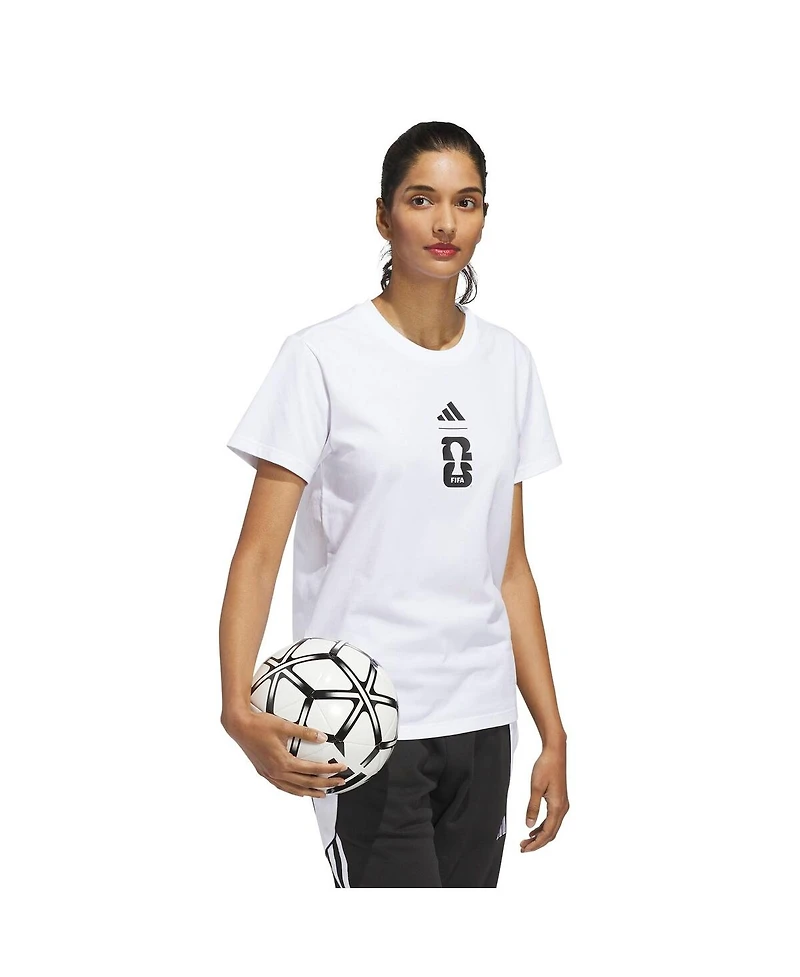 Adidas Women's White 2026 Fifa World Cup Graphic T-Shirt