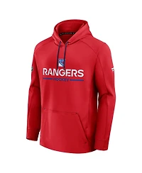 Fanatics Men's Red New York Rangers Authentic Pro Rink Hoodie