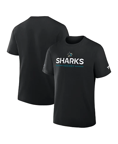 Fanatics Men's Black San Jose Sharks Authentic Pro Primary T-Shirt