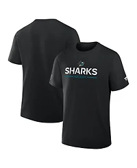 Fanatics Men's Black San Jose Sharks Authentic Pro Primary T-Shirt