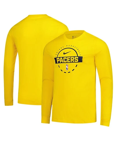 Nike Men's Gold Indiana Pacers Authentic Long Sleeve Practice T-Shirt