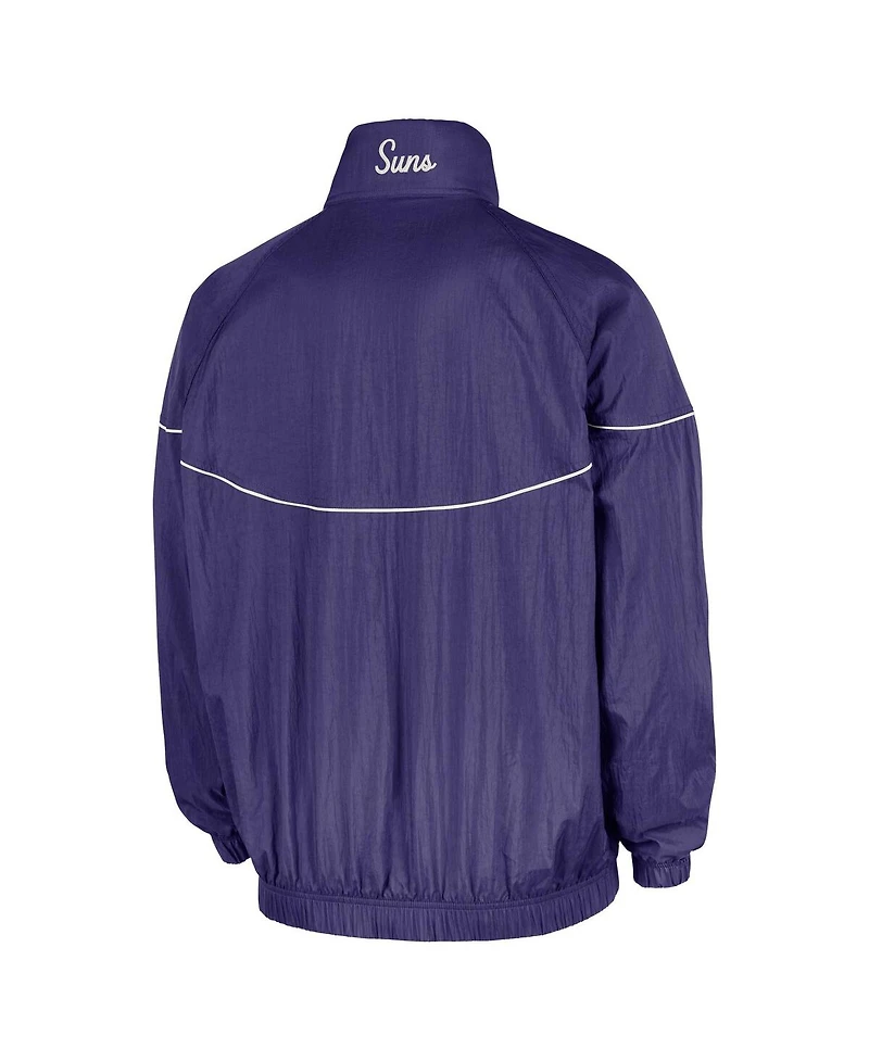 Nike Men's Purple Phoenix Suns Courtside Windrunner Woven Half-Zip Jacket