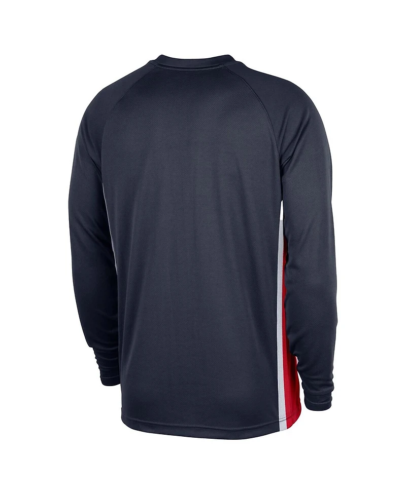 Nike Men's Navy Washington Wizards 2025/26 Authentic Pre-Game Legend Dri-fit Long Sleeve Shooting T-Shirt