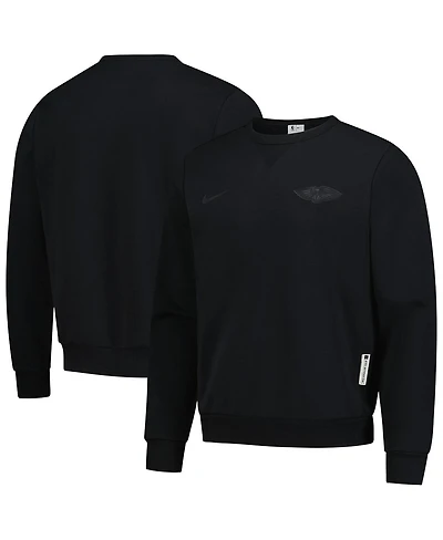 Nike Men's Black New Orleans Pelicans Authentic Standard Issue Travel Dri-fit Sweatshirt