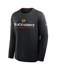 Fanatics Men's Black Chicago Blackhawks Authentic Pro Rink Tech Long Sleeve T-Shirt