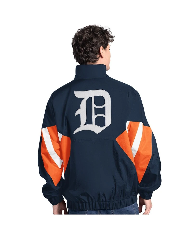 Starter Men's Navy Detroit Tigers Cooperstown Chief Half-Zip Pullover Sweatshirt