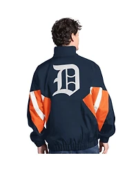 Starter Men's Navy Detroit Tigers Cooperstown Chief Half-Zip Pullover Sweatshirt