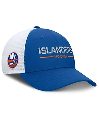 Fanatics Men's Royal/White New York Islanders Authentic Pro Rink Lockup Adjustable Trucker Hat