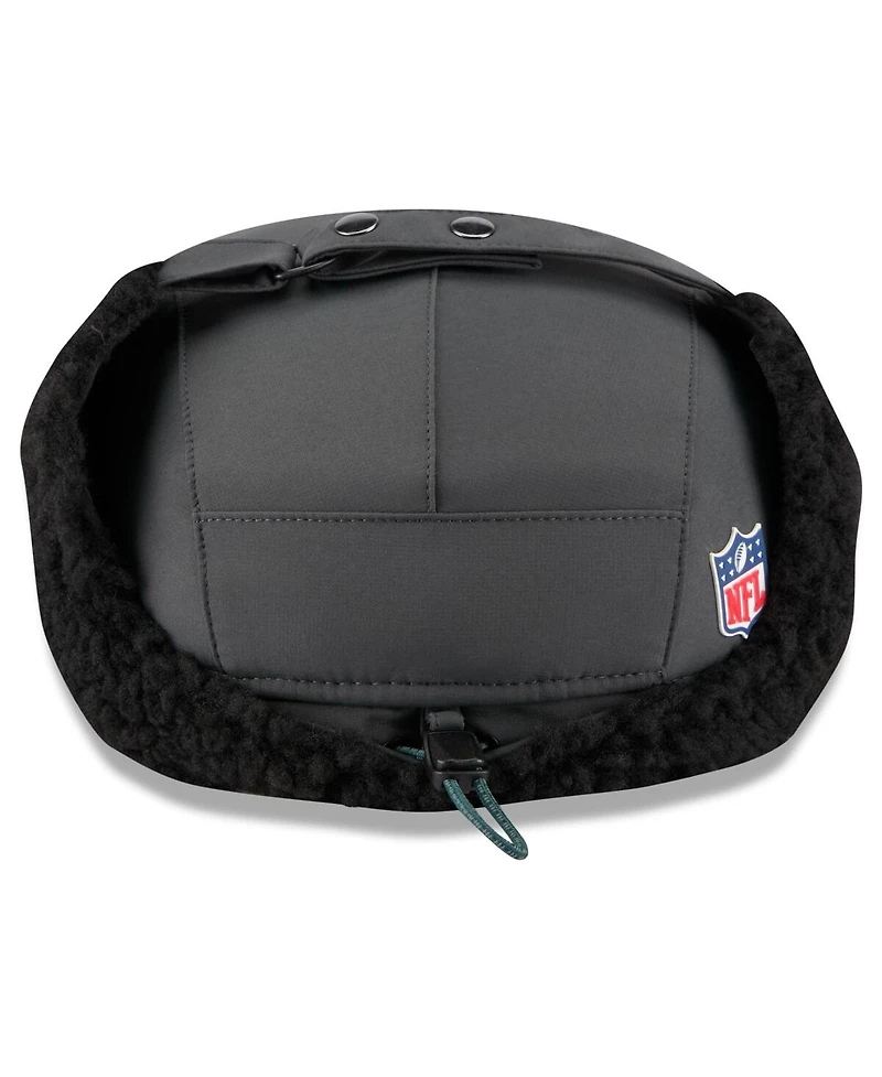New Era Men's Charcoal Philadelphia Eagles 2025 Sideline Cold Weather Runner Dog Ear Adjustable Hat
