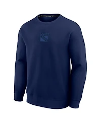 Fanatics Men's Navy New York Rangers Authentic Pro Road Tri-Blend Sweatshirt