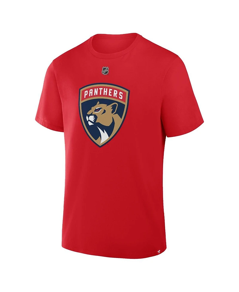 Fanatics Men's Sergei Bobrovsky Red Florida Panthers Authentic Stack Name Number T-Shirt