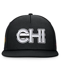 Fanatics Men's Black Chicago Blackhawks Authentic Pro Rink Team Code Snapback Hat