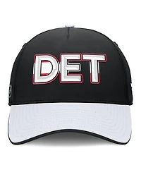 Fanatics Men's Black/White Detroit Red Wings Authentic Pro Rink Team Code Flex Hat
