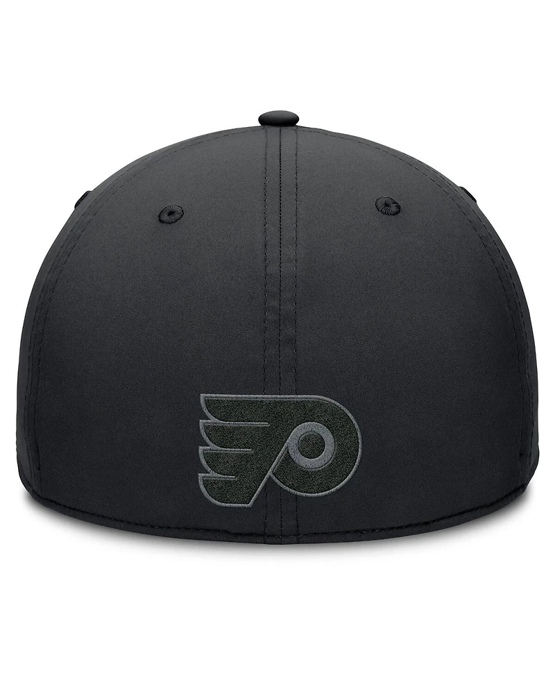 Fanatics Men's Black Philadelphia Flyers Authentic Pro Road Team Code Flex Hat