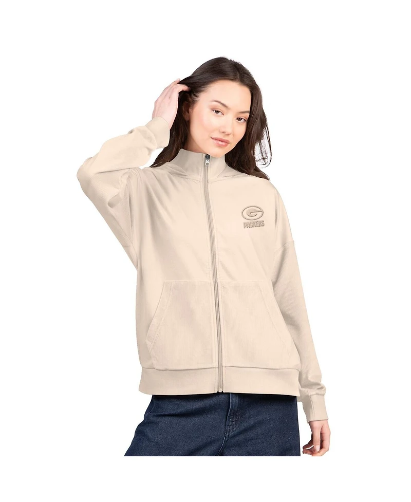 G-iii 4Her by Carl Banks Women's Tan Green Bay Packers Rookie Full-Zip Hoodie