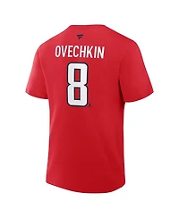 Fanatics Men's Alexander Ovechkin Red Washington Capitals Authentic Stack Name Number T-Shirt