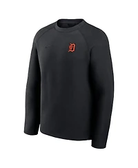Nike Men's Black Detroit Tigers Tech Fleece Raglan Sweatshirt