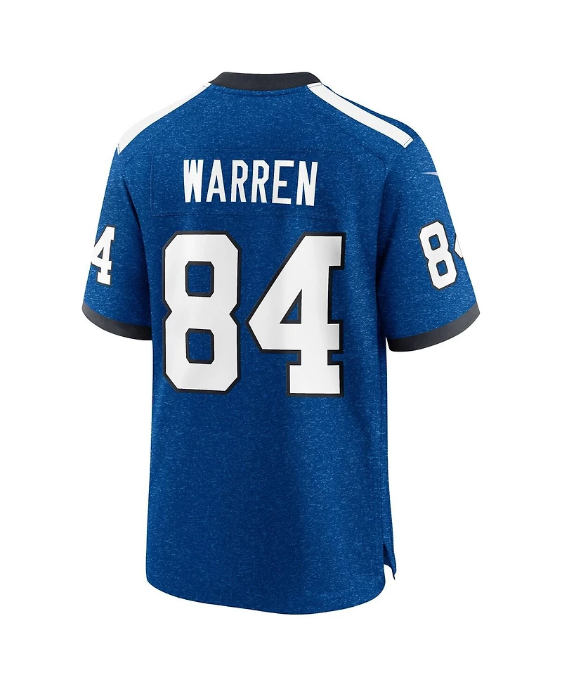 Nike Men's Tyler Warren Heather Royal Indianapolis Colts Alternate 2 Indiana Nights Game Jersey