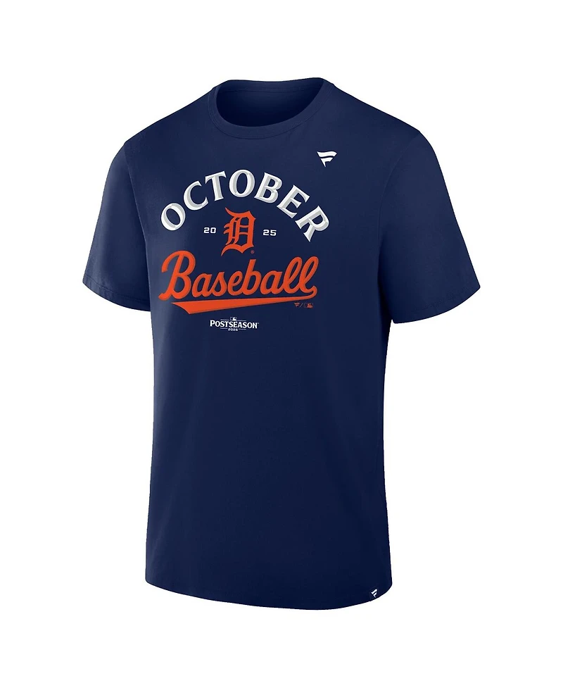 Fanatics Men's Navy Detroit Tigers 2025 Mlb Postseason Locker Room T-Shirt