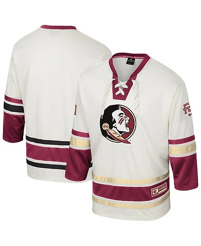 Colosseum Men's Cream Florida State Seminoles Puck Proud Fashion Hockey Jersey
