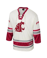 Colosseum Men's Cream Washington State Cougars Puck Proud Fashion Hockey Jersey