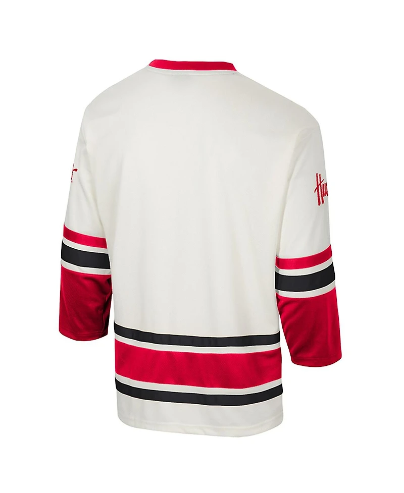 Colosseum Men's Cream Nebraska Huskers Puck Proud Fashion Hockey Jersey
