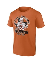 Fanatics Men's Arch Manning Texas Orange Longhorns Name Number T-Shirt