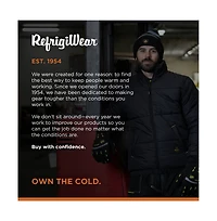 RefrigiWear Men's EnduraQuilt Puffer Jacket - Insulated Winter Coat for Extreme Cold