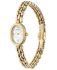 Emporio Armani Women's Two-Hand Gold-Tone Stainless Steel Watch, 24mm
