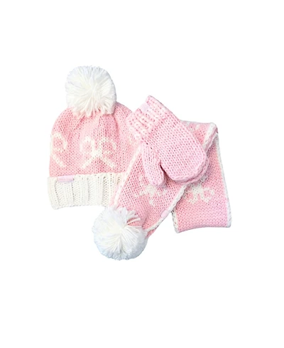 Bits & Bows Girls Bobble Hat/Mittens/Scarf Bundle