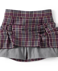 Lands' End Big Girls Top of Knee Plaid Skort