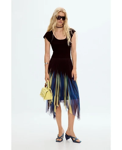 Desigual Women's Asymmetric combined dress