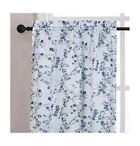 Kate Aurora Complete 3 Piece Rod Pocket Cherry Blossom Cafe Kitchen Curtain Tier & Valance Set - Rose